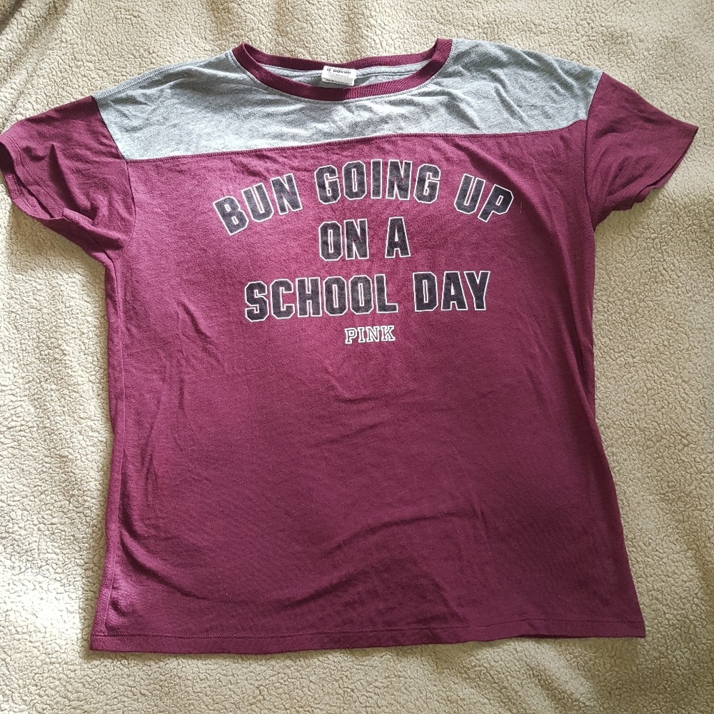 Bun going up on a school day Tee by Pink